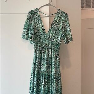 Long green dress